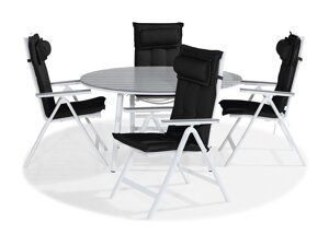 Conjunto de mesa e cadeiras Comfort Garden 1418 (Preto)