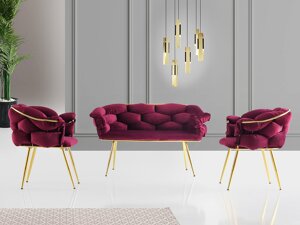 Комплект мягкой мебели Kailua 2059 (Слива + Золотой)