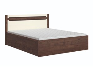 Κρεβάτι Boston AY120 (Γυαλιστερό Κρεμ + April δρυς)