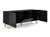 Tv galds Buffalo A105 (Glancēts melns + Zelta)