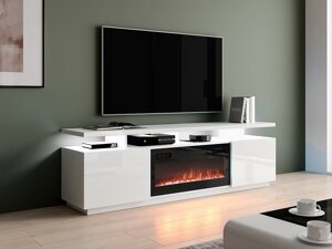 Mueble TV Charlotte 151 (Blanco + Blanco brillante)