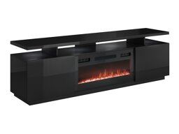 Mueble TV Charlotte 151 (Negro + Negro brillante)