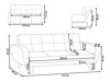 Kauč na razvlačenje Berwyn 640 (Siva)