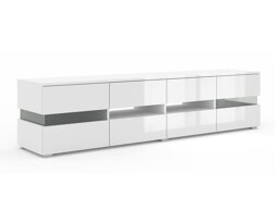 TV-Tisch Buffalo 146 (Weiß + Weiß glänzend)