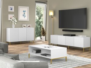 Set mobili soggiorno Buffalo M108 (Bianco)