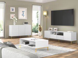 Set mobili soggiorno Buffalo M109 (Bianco)