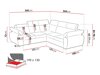 Угловой диван Columbus 215 (Paros 04)