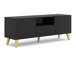 Tv galds Buffalo R100 (Melns + Glancēts melns)