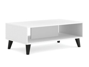 Dohányzóasztal Buffalo R102 (Fehér + Fényes fehér)