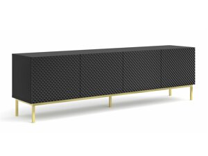 Tv galds Buffalo T100 (Melns + Glancēts melns Zelta I)