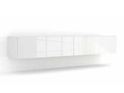 Τραπέζι Tv Buffalo 167 (Άσπρο + Γυαλιστερό λευκό)