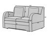 Dīvāns gulta Elyria 151 (Nube 20 + Nube 22)
