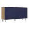 Schrank Mandeville A100 (Blau + Artisan Eichenholzoptik)