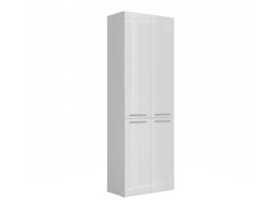 Stehender Badezimmerschrank Mandeville B100 (Weiß + Weiß glänzend)