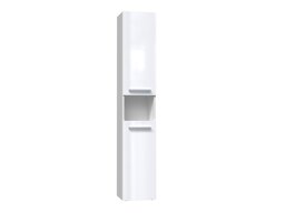 Beépített fürdőszoba szekrény Mandeville B104 (Fehér + Fényes fehér)