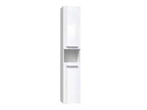 Стоящ шкаф за баня Mandeville B104 (Бял + Бял гланц)