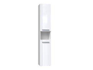 Beépített fürdőszoba szekrény Mandeville B106 (Fehér + Fényes fehér)