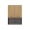 Cabinet de baie suspendat Mandeville C106 (Antracit + Stejar Artisan)