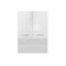 Επιτοίχιο ντουλάπι μπάνιου Mandeville C106 (Άσπρο + Γυαλιστερό λευκό)