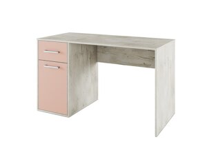 Darba galds Portland 422 (Balināts ozols + Tumši rozā)