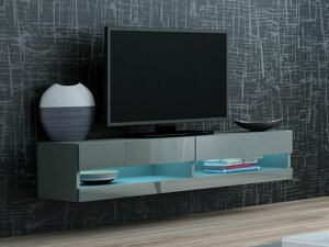 Mueble TV Charlotte A120 (Gris + Gris brillante)