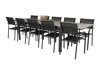 Σετ Τραπέζι και καρέκλες Dallas 3031 (Μαύρο + Γκρι)