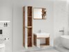 Badezimmer-Set Sarasota 168 (Wotan eichenholzoptik + Weiss glänzend)