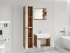 Badezimmer-Set Sarasota 168 (Wotan eichenholzoptik + Weiß glänzend)