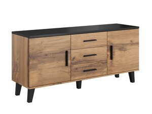 Mueble TV Charlotte G107 (Wotan roble + Negro)