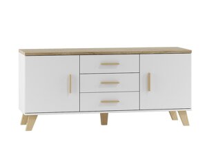 Mueble TV Charlotte G107 (Blanco + Roble Sonoma)