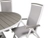 Conjunto de mesa e cadeiras Dallas 2347 (Cinzento + Branco)