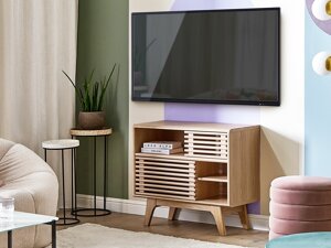Tv τραπέζι Berwyn 255 (Ανοιχτό χρώμα ξύλου)