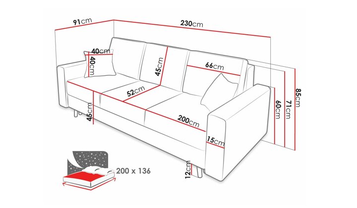 Dīvāns gulta 358995