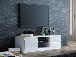 Tv asztal Mandeville D129 (Fehér + Fényes fehér)