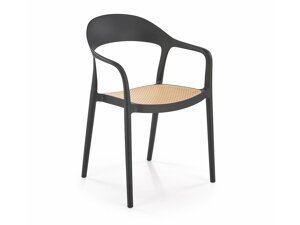 Καρέκλα Houston 1673 (Μαύρο + Ανοιχτό καφέ)