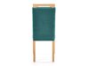 Καρέκλα Houston 1055 (Σκούρο πράσινο + Δρυς)