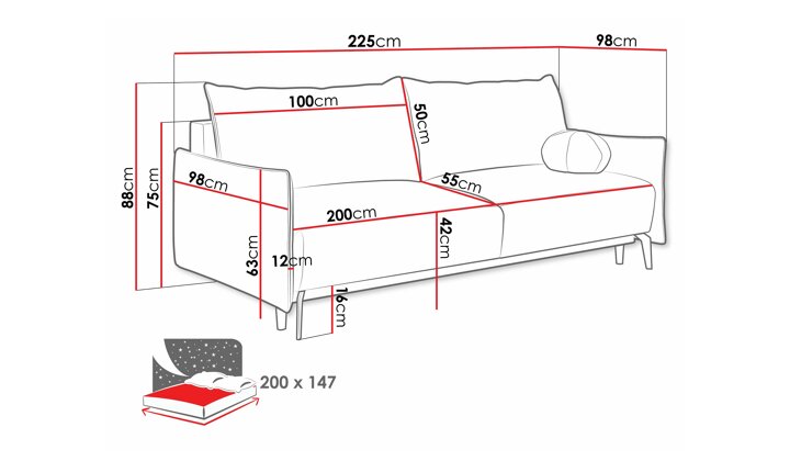 Dīvāns gulta 544217