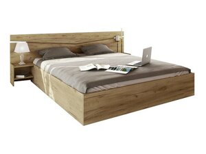 Κρεβάτι Portland B115 (Dakota δρυς) Με κομοδίνα