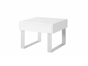Tavolino Providence B135 (Bianco + Bianco lucido)