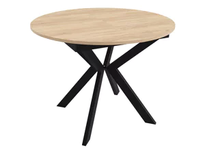 Table Oswego 112 (Noir + Chêne doré artisanal)