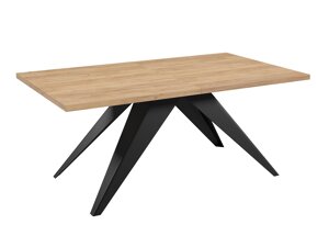 Table Oswego 113 (Noir + Chêne doré artisanal)