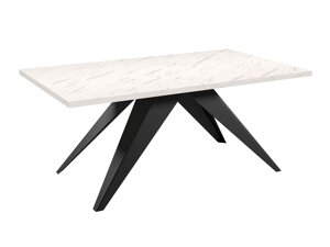 Tisch Oswego 113 (Schwarz + Weißer Marmor)