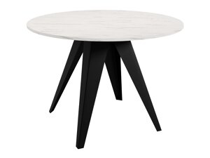 Table Oswego 114 (Noir + Marbre blanc)