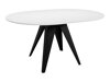 Tisch Oswego 114 (Schwarz + Weißer Marmor)