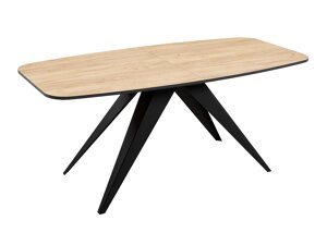 Table Oswego 115 (Noir + Chêne doré artisanal)