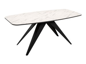 Table Oswego 115 (Noir + Marbre blanc)