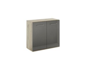 Cabinet Portland D124 (Sonoma stejar + Gloss gri)