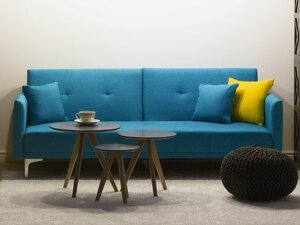 Καναπές κρεβάτι Berwyn 161 (Μπλε)