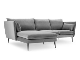 Ecksofa Beckley E105 (Riviera 91 Schwarz Links)