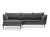 Ecksofa Beckley E105 (Riviera 95 Schwarz Links)